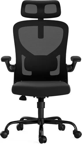 Vista 9 de Ergonomic Office Chair, Mesh Desk Chair with Lumbar Support, 300LBS High Back Home Office Chair with Adjustable Headrest and Flip-Up Arms