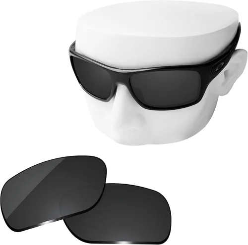 Vista 2 de OOWLIT Lentes de repuesto compatibles con Oakley Turbine Sunglass Black No polarizadas