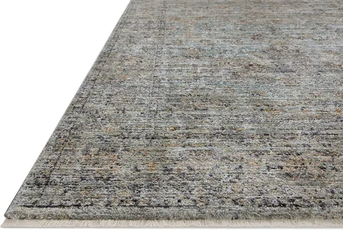 Vista 4 de Loloi Jean Stoffer Katherine Collection KES-01 Ocean/Gold - Alfombra decorativa de 2 pies y 3 pulgadas x 3 pies y 10 pulgadas, altura de pelo de 25