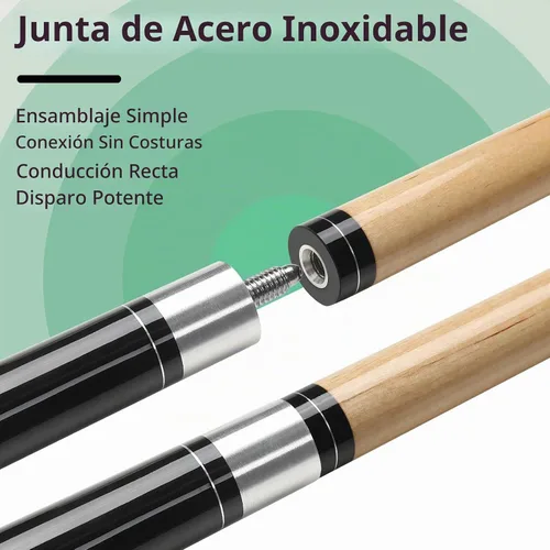 Vista 5 de Pool Cue, 58" Billiard Cue Stick 2-Piece Maple Wood Pool Cue Stick 18 19 20 21oz for Bar House Pool Table Sports Azul 20oz