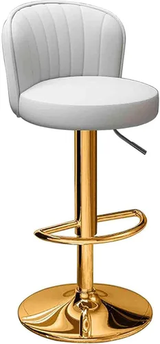 Vista 9 de N/A - Silla de mostrador de desayuno, taburete de bar giratorio ajustable 24.8-32.7 in, taburete de cocina para el hogar, comedor, para islas