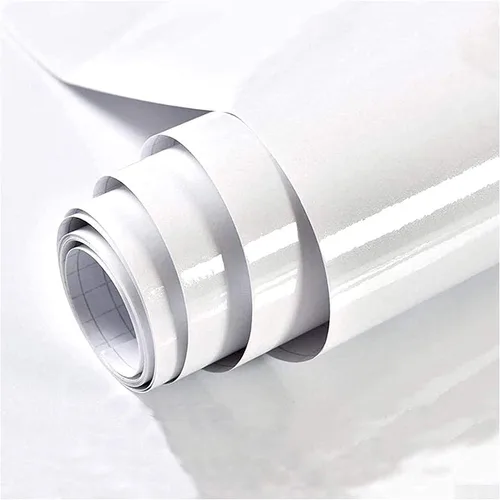Vista 28 de Papel para empapelar blanco, papel de vinilo autoadhesivo, película decorativa para encimeras de cocina, armarios, muebles con brillo iridescente