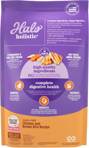 Vista 2 de Halo Holistic - Alimento para perros de raza pequeña, pollo sin jaula