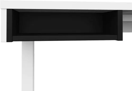 Vista 8 de Bestar Pro-Vega - Escritorio de pie en forma de L, 72 W, color blanco y negro