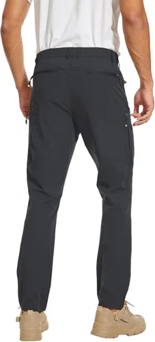 Vista 2 de Arunlluta Pantalones de senderismo para hombre, pantalones de viaje para senderismo, resistentes al agua, pantalones de trabajo para hombre