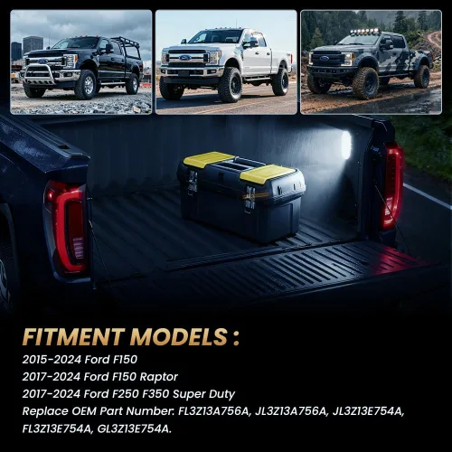 Vista 4 de D-Lumina luz LED para cama de camioneta con arnés de cableado compatible con Ford 2015-ACTUAL F150, 2017-ACTUAL F150 Raptor F250 F350 Super Duty