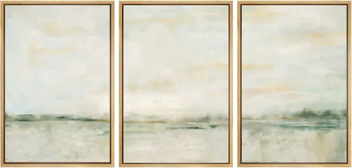 Vista 123 de SIGNWIN Lienzo enmarcado para pared, juego de arte abstracto de serenidad costera, ilustraciones abstractas junto al mar, arte moderno, decorativo