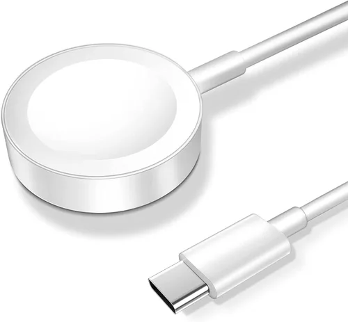 Vista 6 de Cable de carga magnético para cargador de Apple Watch, puerto USB C, cable de carga inalámbrico compatible con iWatch Series Negro