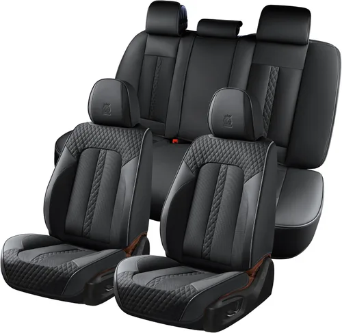 Vista 15 de Doogo Fundas de asiento de automóvil, fundas de asiento delantero para automóviles, protector universal de asiento de automóvil, fundas de asiento