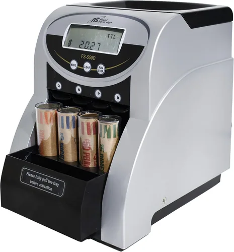 Vista 6 de Royal Sovereign Contador/clasificador eléctrico de monedas de 1 fila, tecnología antiatascos patentada, pantalla de conteo digital (FS-550D)
