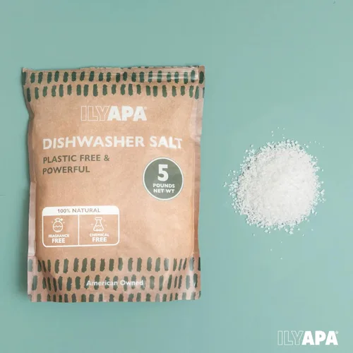 Vista 7 de Ilyapa Sal para lavavajillas de 5 libras, sal natural 100% pura para lavavajillas, cristales suavizantes de agua sin tinte y fragancia, ayuda