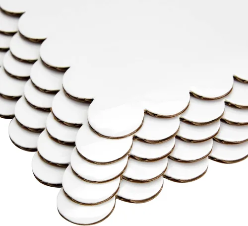Vista 5 de Sparkle and Bash Tabla rectangular para tartas, 14 x 10 pulgadas, papel de aluminio blanco, paquete de 25 unidades, base de papel resistente