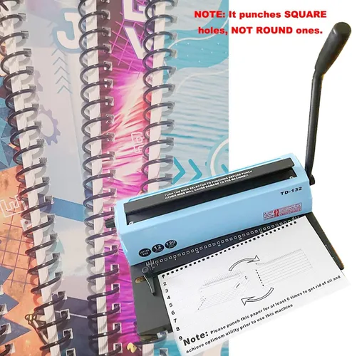 Vista 6 de Máquina de encuadernación manual, carpeta de bobina en espiral, máquina de encuadernación en espiral, máquina de encuadernación de bobina Mefape