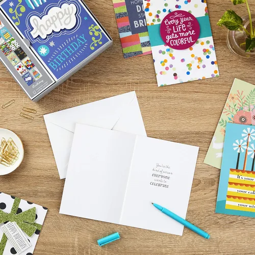 Vista 6 de Hallmark Juego de tarjetas de felicitación surtidas hechas a mano para todas las ocasiones (paquete de 24) para felicitaciones de cumpleaños