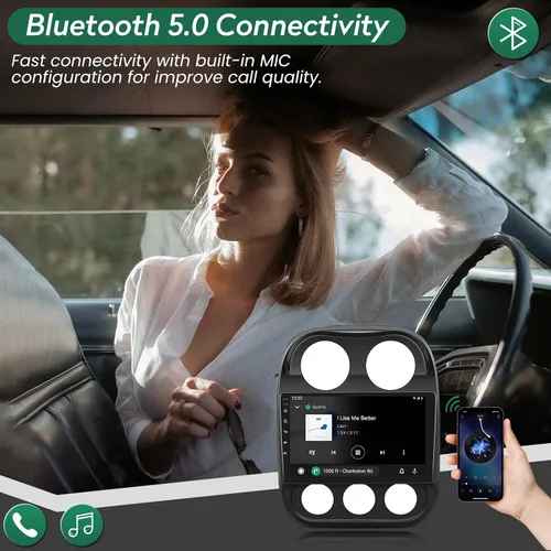 Vista 6 de 5GWi-Fi 1280 * 800HD (sistema OTA de actualización en línea) Radio de coche estéreo para Jeep Patriot Compass 2010-2016 Carplay Andriod Auto, FM