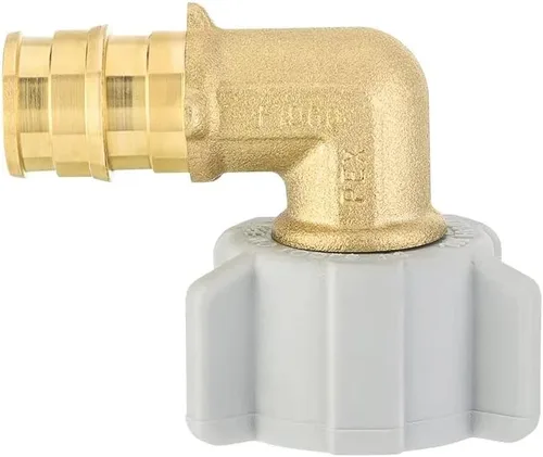 Vista 6 de 2 piezas EFIELD Pex-A Expansión 1/2" X 1/2" Hembra NPT Codo Giratorio Colocaciones de latón de flujo completo, ASTM F1960