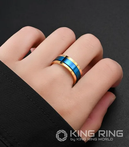 Vista 4 de King Ring Anillos giratorios ultra pulidos de 0.315 in Anillos de acero inoxidable planos brillantes de alta calidad para hombres y mujeres
