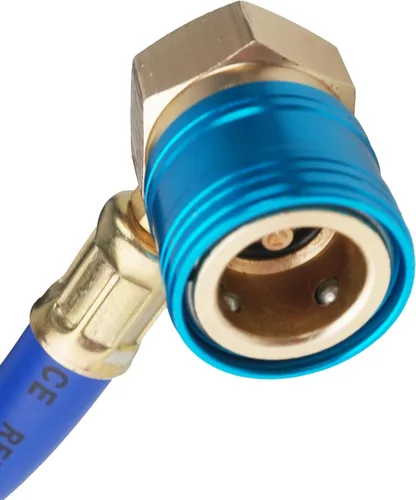 Vista 4 de BACOENG Manguera de carga en U para AC automático R134a con manómetro y grifo de lata HVAC