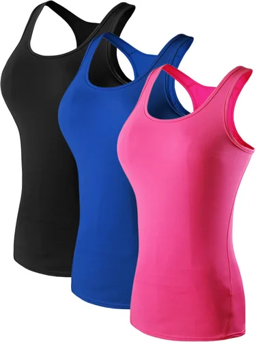 Vista 8 de Neleus - Camiseta sin mangas con base de compresión para mujer, 3