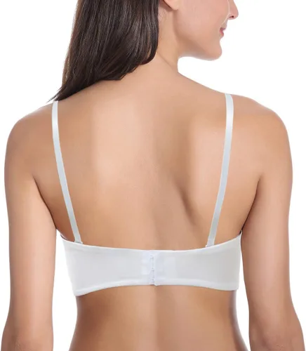 Vista 4 de Plusexy Brasier sin tirantes para mujer, con relleno grueso, con aros, convertibles, multivías
