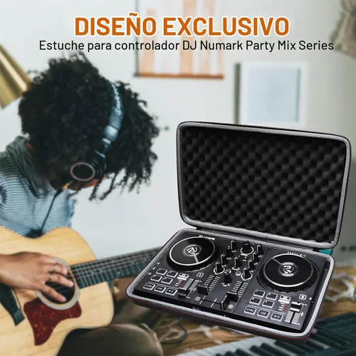Vista 7 de Funda LTGEM para mezclador de DJ Numark Party Mix II o Hercules DJControl Mix Ultra, Negro (Solo la funda)