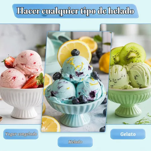 Vista 8 de Accesorio para máquina de helados de 2 cuartos para batidoras KitchenAid, se adapta a 4.5 cuartos de galón, 5 cuartos de galón/6 cuartos de galón