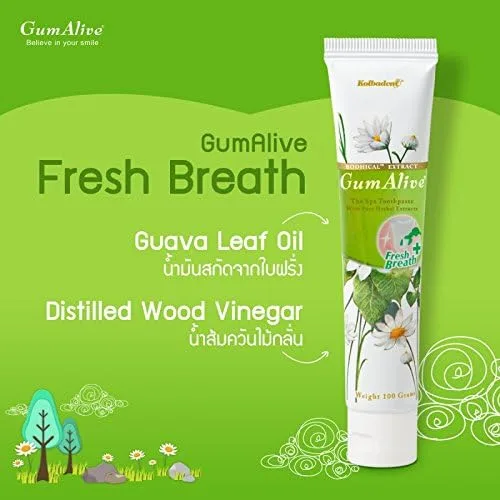 Vista 2 de Pasta de dientes Kolbadent Gum Alive (fórmula extracto de hierbas puro con aceite de hoja de guayaba)