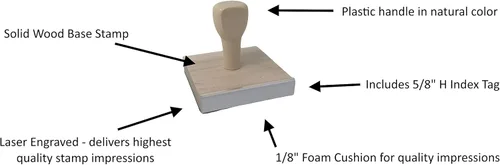 Vista 4 de Progress Happens Outside Your Comfort Zone - Sello de madera de 2 x 3 pulgadas