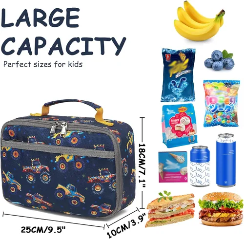 Vista 87 de CAMTOP - Conjunto de mochila y lonchera con estampados divertidos para niños de preescolar y primaria), Y0058-2
