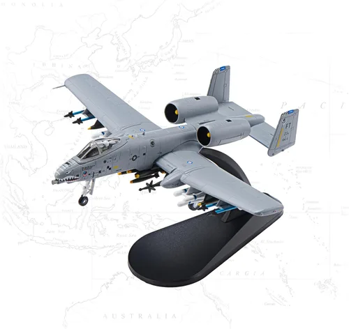 Vista 9 de A-10 Thunderbolt II Warthog Fighter Plane Modelo 1:100 Modelo Militar Avión Camuflaje