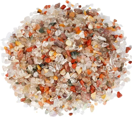 Vista 9 de SUNYIK Piedras de Cuarzo Trituradas con Forma Irregular de 1 Libra (Aproximadamente 460 Gramos)