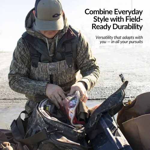 Vista 4 de Drake Waterfowl MST Performance - Sudadera con capucha de camuflaje, capucha de doble forro, mezcla de algodón/poliéster y bolsa canguro para mayor