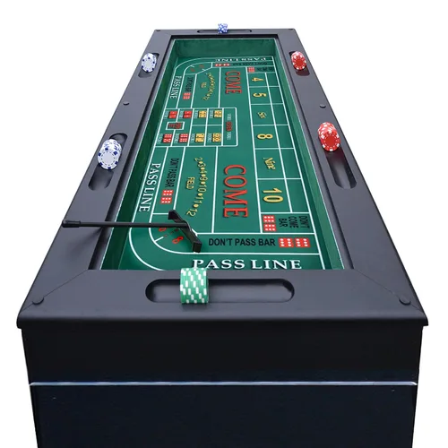 Vista 17 de Hathaway Classic Monte Carlo 4 en 1 mesa de juego de casino – Incluye mesa de dados, mesa de ruleta, mesa de blackjack que se puede utilizar como