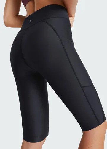 Vista 2 de baleaf Women's Swimming Shorts Long Leggings SPF UV UPF50+ High Waist Swimsuit with Pockets for Swimming Surf Beach