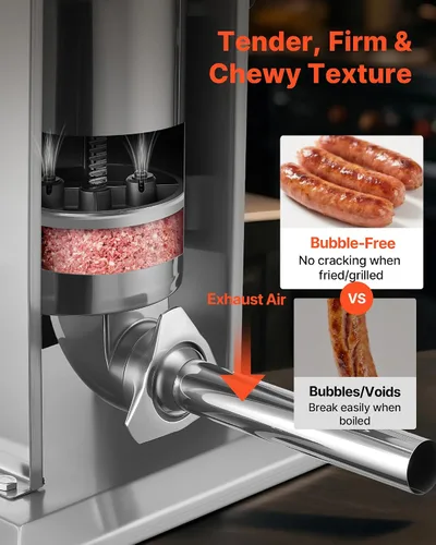 Vista 3 de VEVOR Relleno manual de salchichas, relleno vertical de carne de 7 libras B-3L