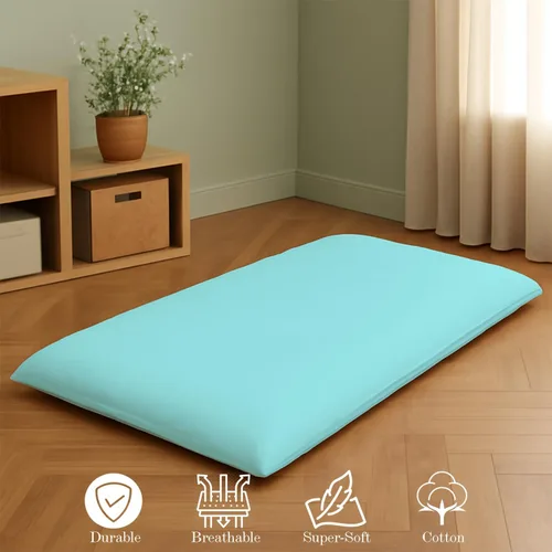 Vista 3 de Fundas de futón japonés con cremallera de tamaño individual, 100% algodón egipcio, funda de colchón de piso para japonés tradicional, fundas de sofá