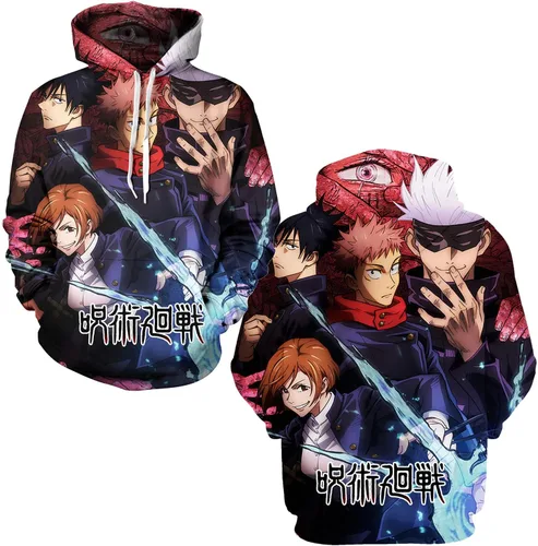 Vista 3 de Sudadera unisex con capucha para hombre, sudadera con capucha de manga larga con estampado 3D