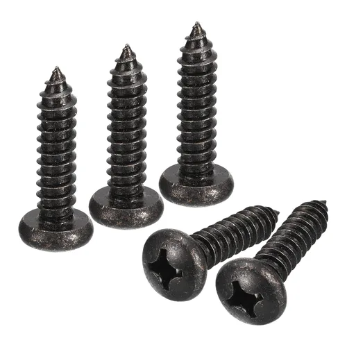 Vista 7 de uxcell Tornillo autorroscante Phillips de cabeza plana de 1/4 x 1, 25 piezas - Tornillo de madera de cabeza redonda de acero inoxidable 304