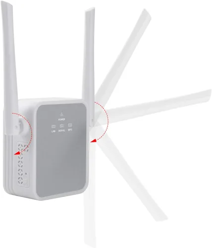 Vista 6 de Amplificador de señal TUOSHI actualizado 2025 de 1200 Mbps de alcance WiFi, cubre hasta 5000 pies cuadrados y 35 dispositivos, repetidor WiFi