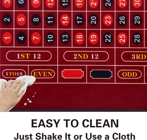 Vista 5 de BALIKEN Fieltro de casino de mesa 36 "x72" para dados Casino Tabla Fieltro Mat