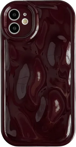 Vista 10 de Caseative Funda para iPhone 11, color negro Galjanoplastia de cromo suave de la burbuja del meteorito de la onda de la ondulación