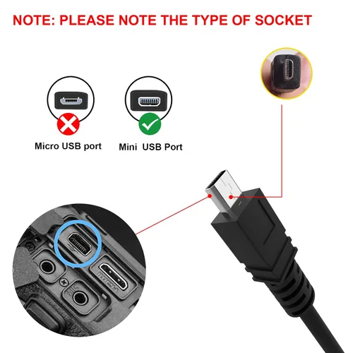 Vista 3 de Alitutumao Cable de transferencia de cámara USB UC-E6 UC-E23 UC-E17 compatible con Nikon Coolpix D750, D3300, D5500, D5300, D7100, D7200, Fujifilm