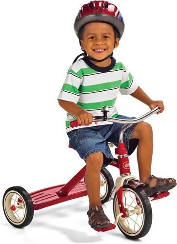 Vista 7 de Triciclo con manubrio ajustable Radio Flyer, 10", color rojo clásico, Rojo