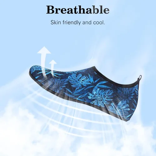 Vista 2 de HMIYA - Calcetines de agua para playa, zapatos de agua descalzos para yoga, calcetines de secado rápido, zapatos de natación y surf para mujer