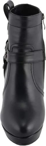 Vista 9 de Milwaukee Leather MBL9432 - Botines negros con arnés para mujer con tacón de bloque