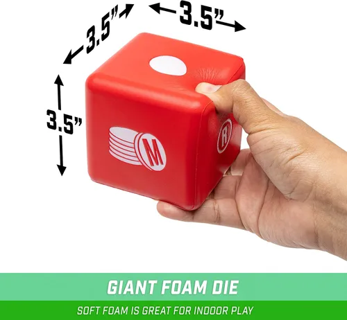 Vista 3 de GoSports Left Right Middle Giant Dice Game - Foam or Wood Dice - 3.5" for Indoor/Outdoor Play