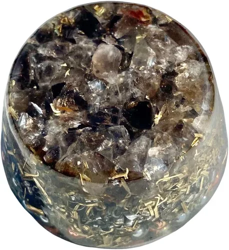 Vista 24 de Generador de orgón Buster de un solo cristal de ojo de tigre Acumulador de energía ¡Herramienta de regalo perfecta! ¡Orgonita muchos ingredientes