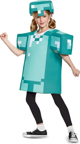 Vista 4 de Armor - Disfraz clásico de Minecraft, azul, mediano (7-8)