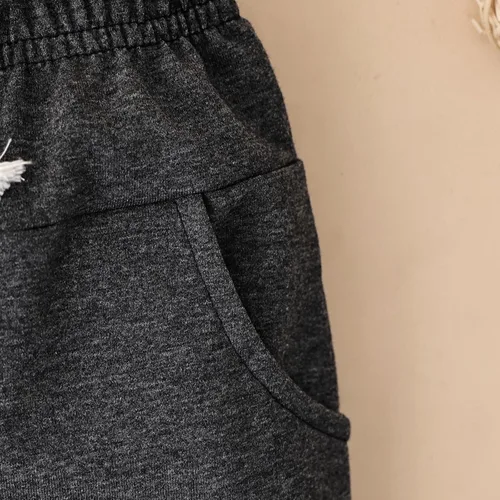 Vista 25 de Ropa de otoño e invierno para bebé, trajes de niño pequeño, sudadera de manga larga, sudadera de retazos y pantalones, 2 piezas, 12 meses a 5 años