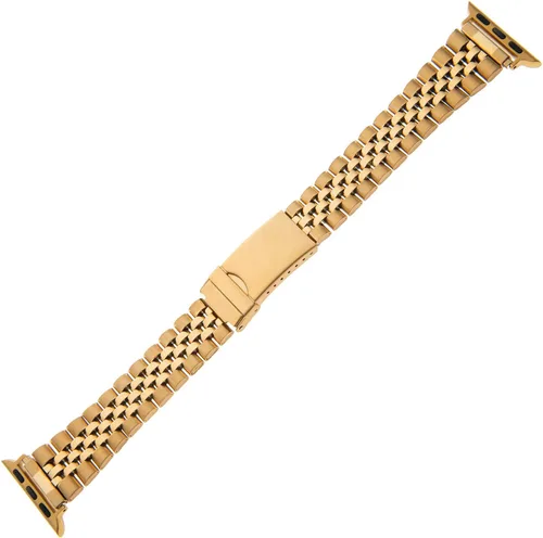 Vista 3 de Gilden Correa de reloj de acero inoxidable extra larga sin expansión 1542-SMART, compatible con Apple Watch